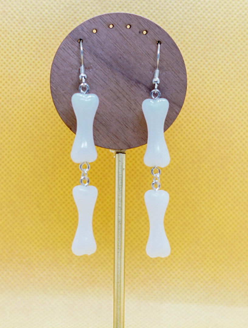 Bone & Teeth Earrings