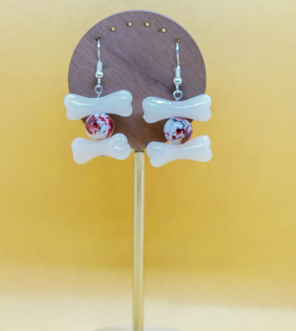 Bone & Teeth Earrings