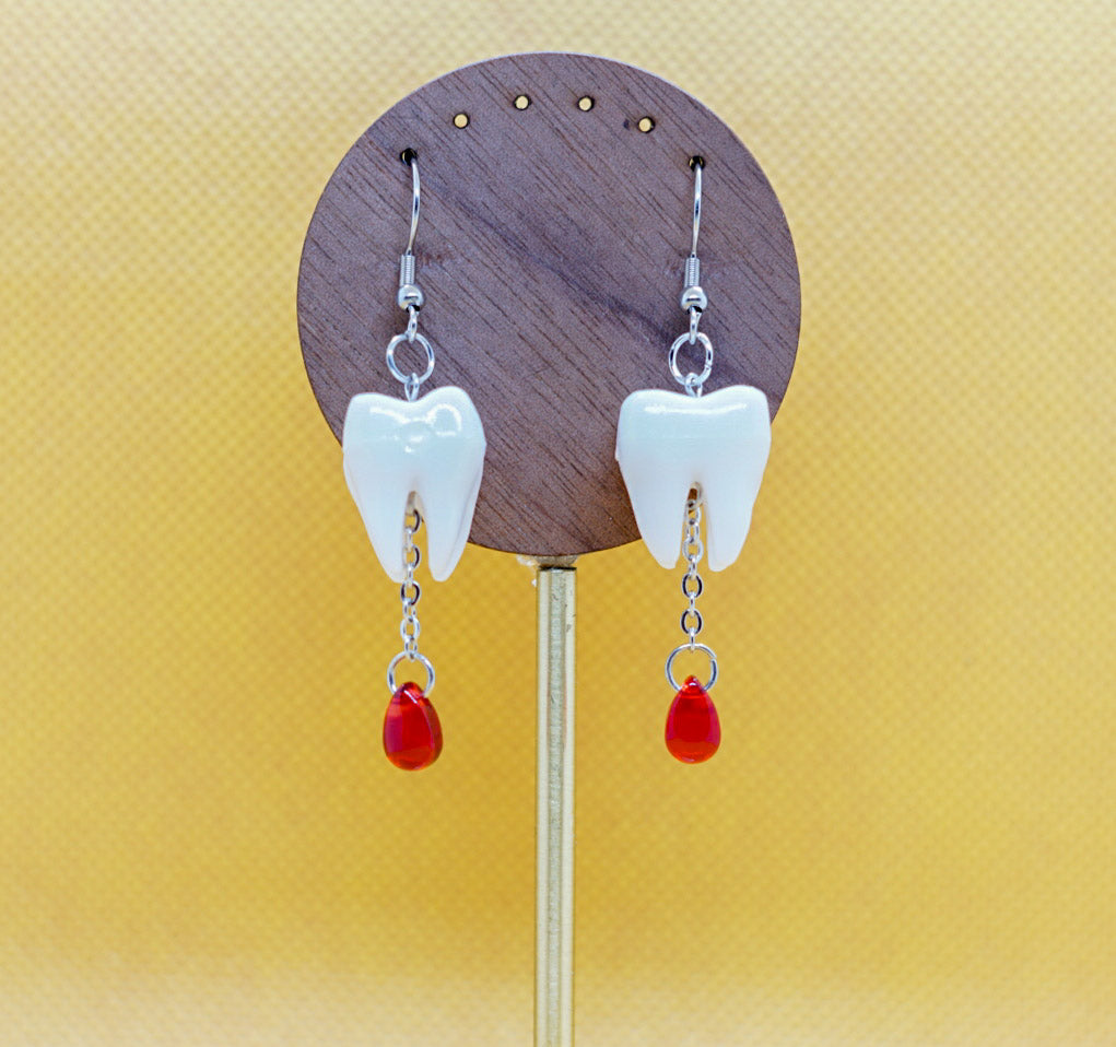 Bone & Teeth Earrings