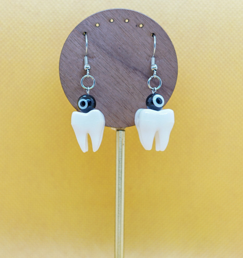 Bone & Teeth Earrings