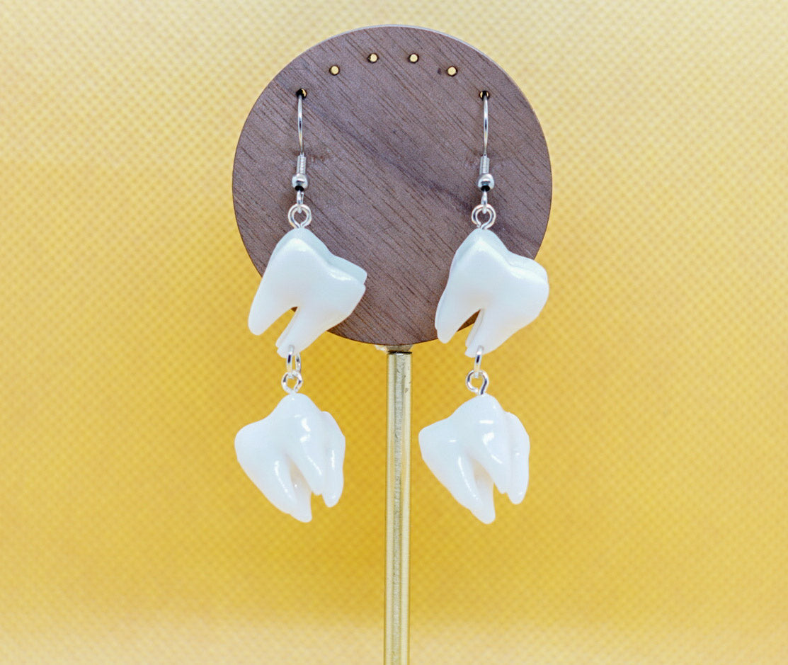 Bone & Teeth Earrings