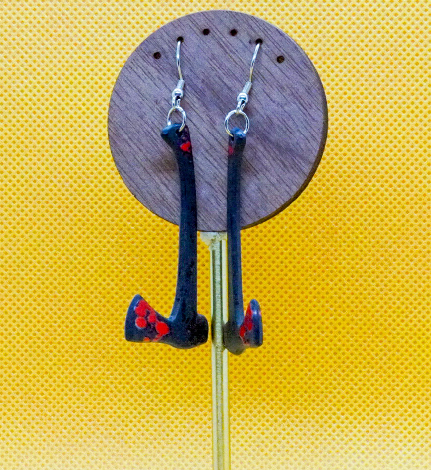 Bloody Black Slasher Earrings