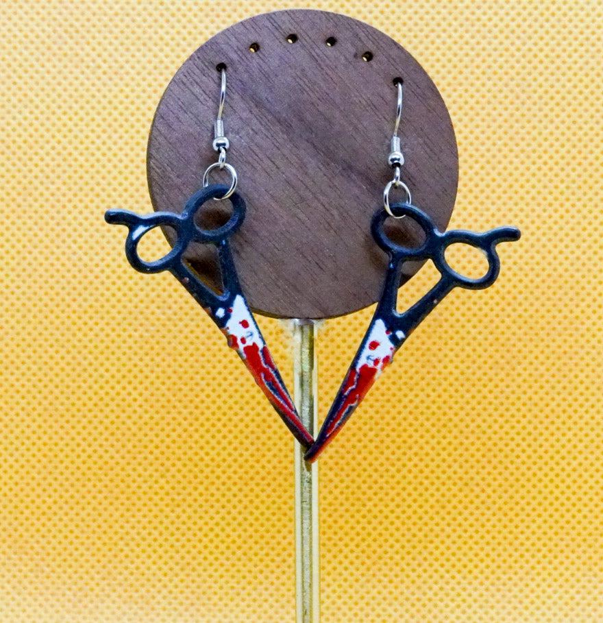 Bloody Black Slasher Earrings