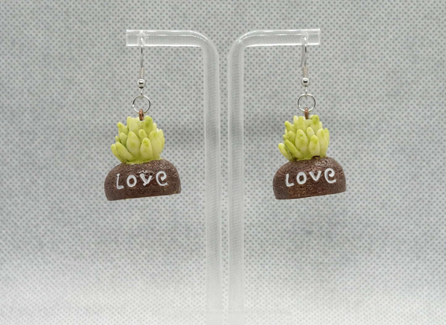 "Love" Succulent Earrings
