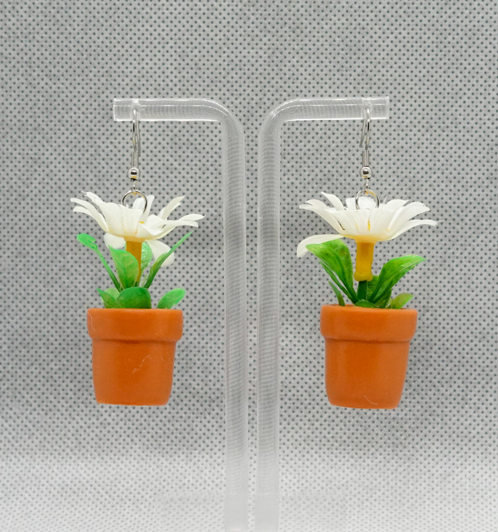 Potted Daisy Earrings
