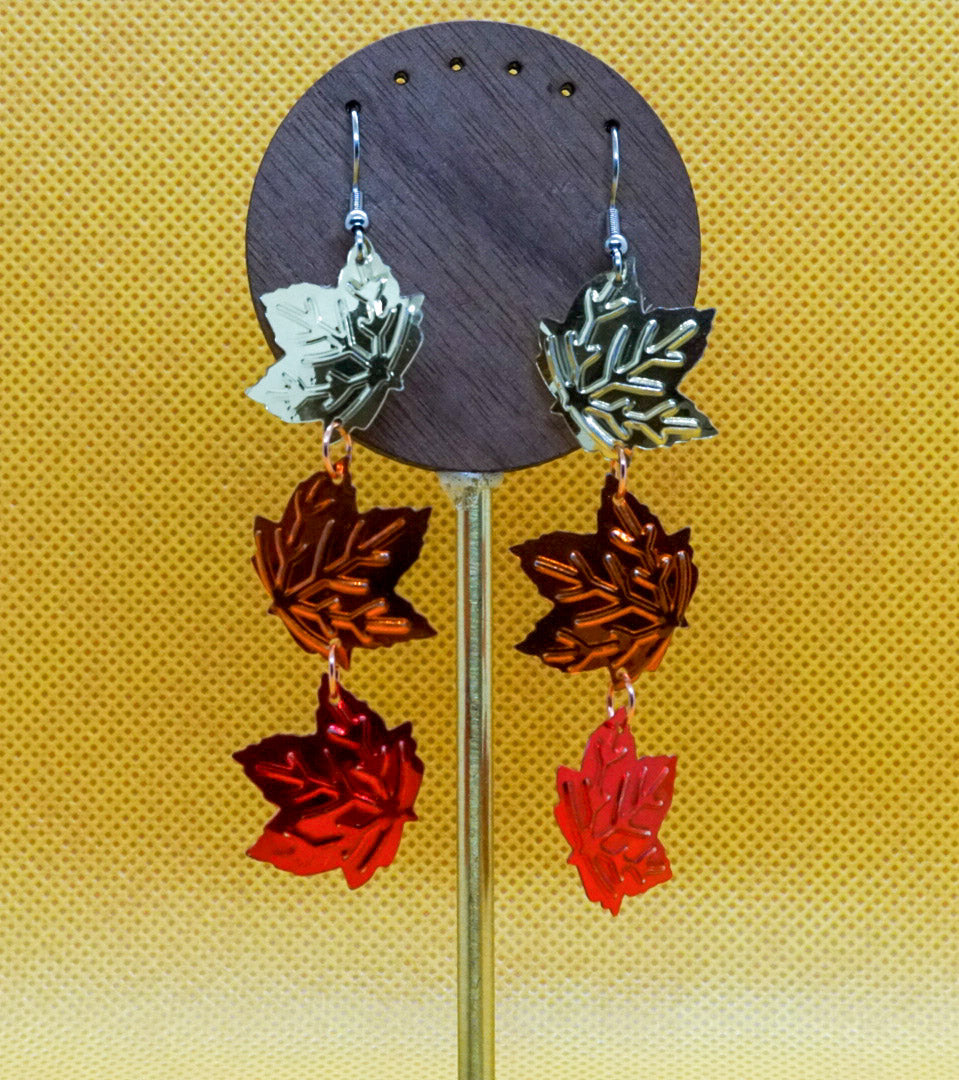 Fall Color Leaves Earrings